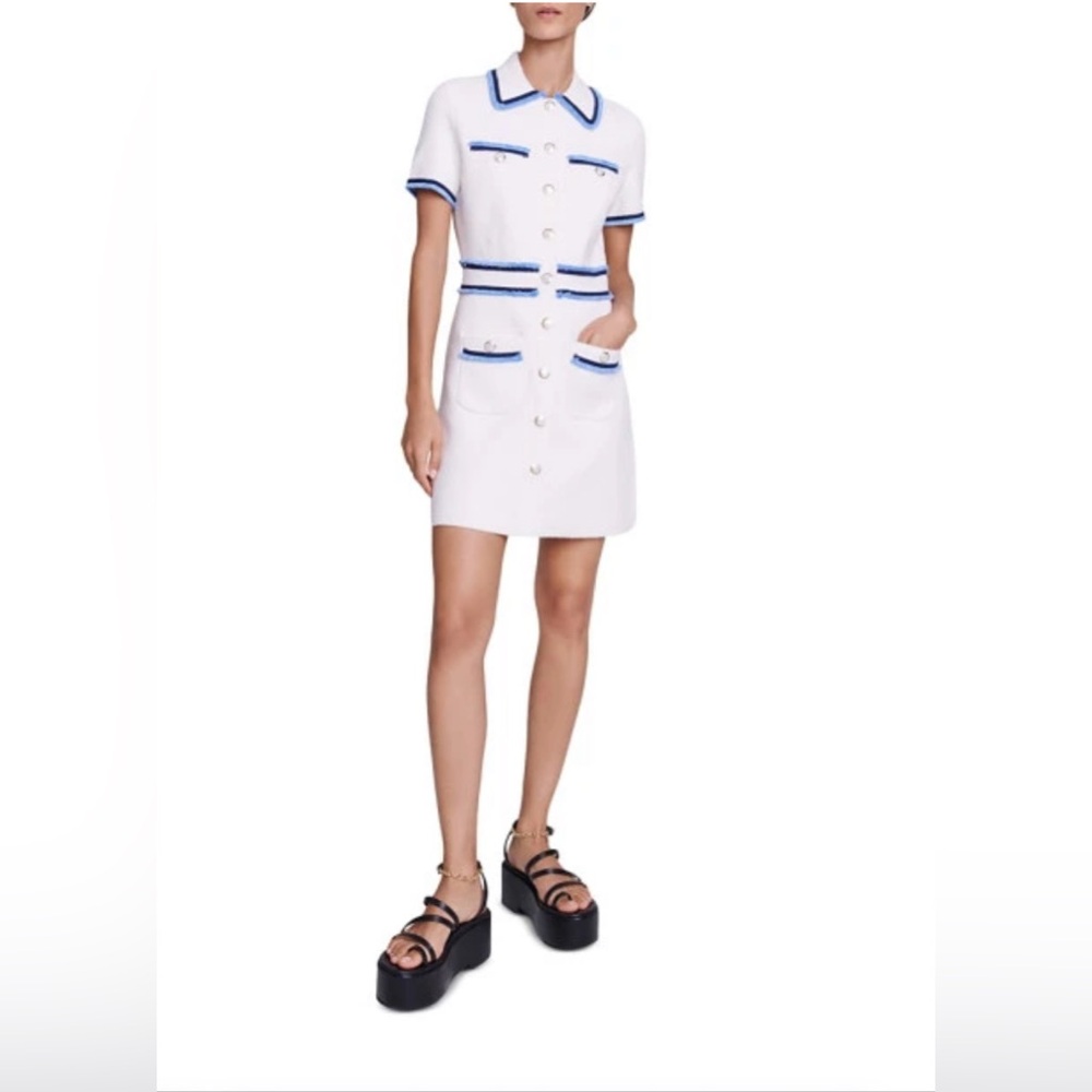Maje Terry Knit Mini Dress